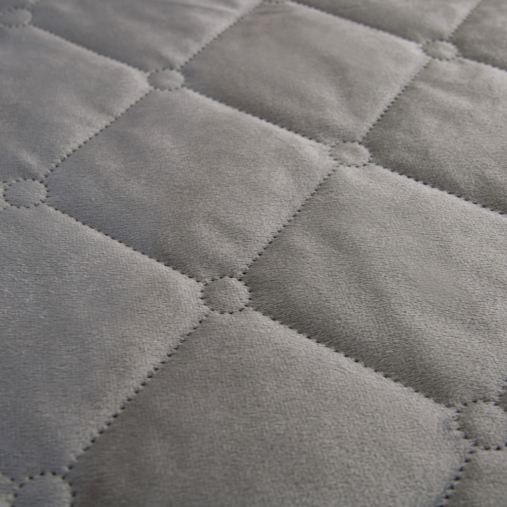 Велюровое покрывало ромб OVF043, размер 240*260, наволочки 50-70 2 шт