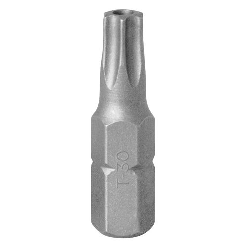 KING TONY (102530U) Вставка (бита) торцевая 1/4", L = 25 мм, TORX с отверстием, T30