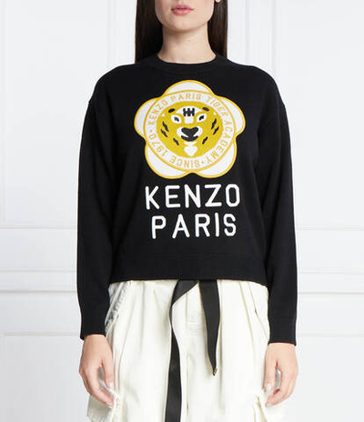 Хлопковый свитер Kenzo - черный(FD62PU4263BB)