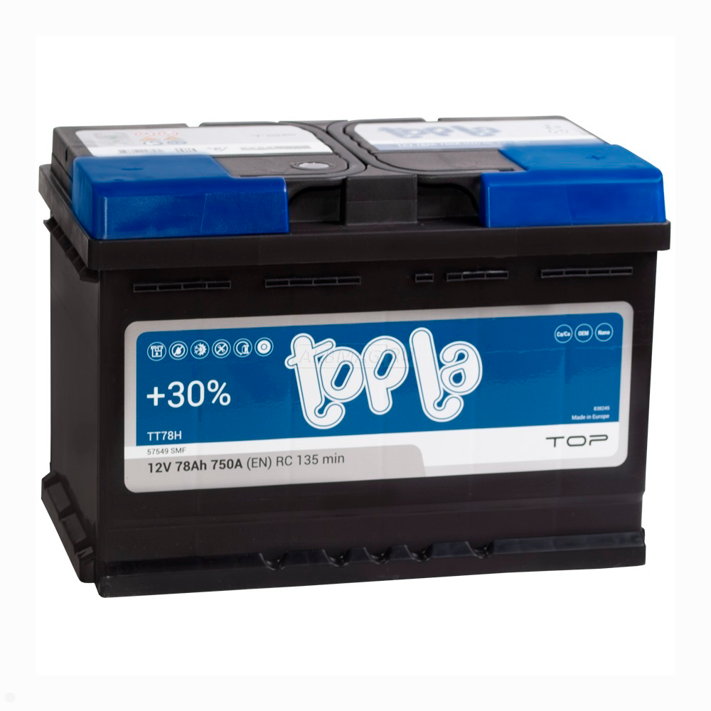 Аккумулятор TOPLA Top (78Ah, 750A, R+)