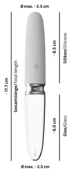 Двусторонний вибратор Straight LED - 17,7 см.