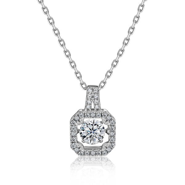 Подвеска танцующий циркон квадрат