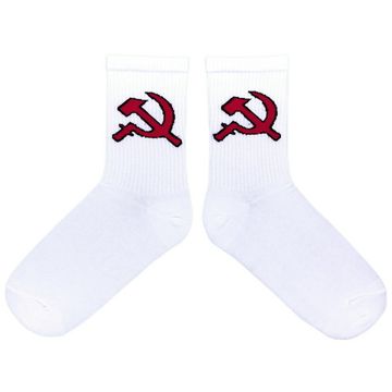 Носки Серп и Молот белые (1288)
