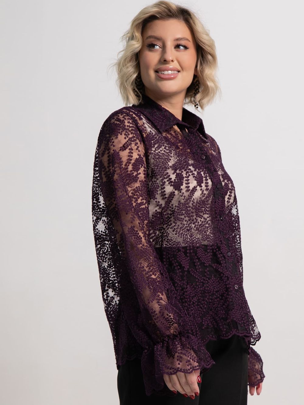 Блуза Изысканная (фиолетовая) Б15244-45М LT Collection