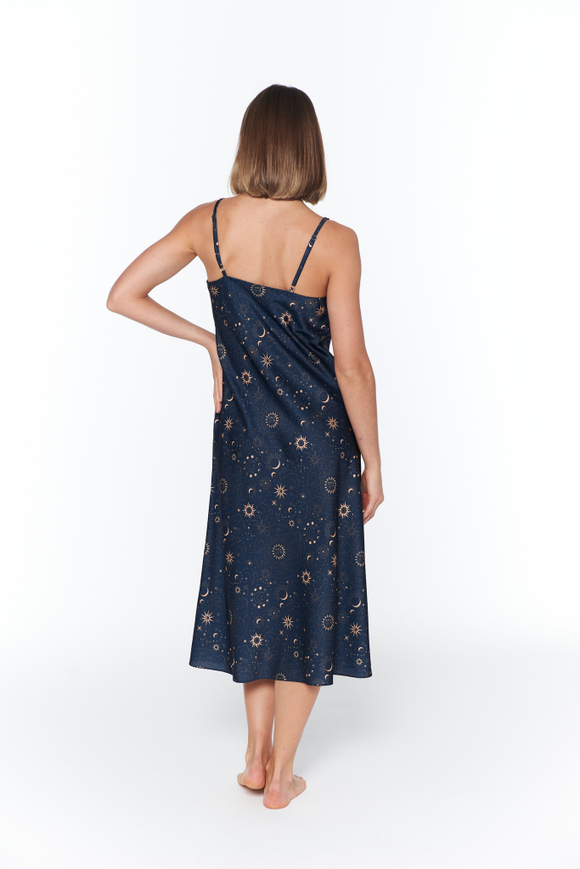 Шелковая комбинация макси с созвездиями