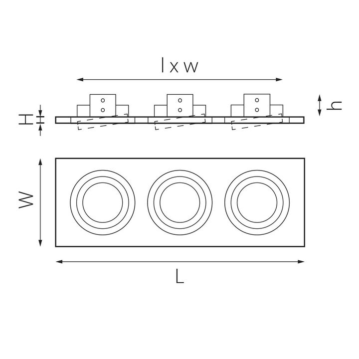 Комплект из светильника и рамки Lightstar Intero 16 (217536+217606+217606+217606) i536060606