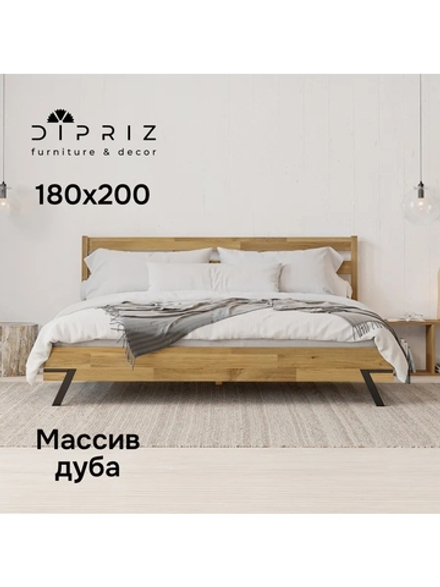 Кровать двуспальная 180х200 Флеверс из дуба