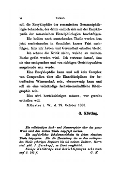 Encyklopaedie Und Methodologie Der Romanischen Philologie, Mit Besonderer Berücksichtigung Des Französischen Und Italienischen. Volume 1-3 And Zusatzheft | Gustav Körting