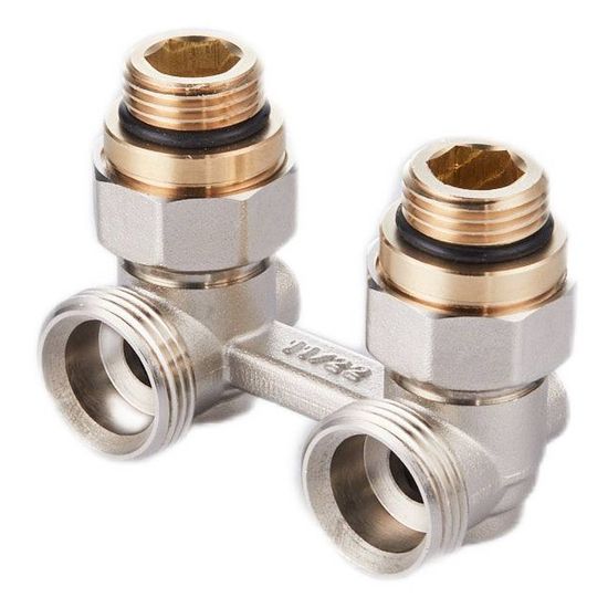 Узел нижнего подключения Royal Thermo 1/2"х3/4" EK угловой никелированный (RTE 07.00002)
