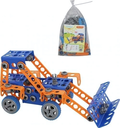 Конструктор "Изобретатель" -"Трактор-погрузчик №1" 141 эл. пакет (Полесье)