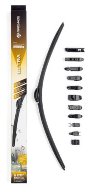 Щетка дворника бескаркасная 650мм (26") CRISTYLEAVTO ULTRA 29405