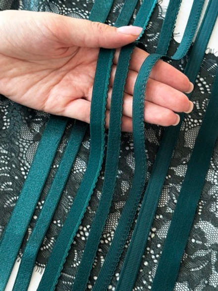 Резинка бретелечная ТЕМНО-ЗЕЛЕНЫЙ, 15мм