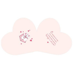 Открытка двойная "Пусть счастье всегда будет с тобой", 159х297 мм, с текстом, термография, форма-сердце, зайка