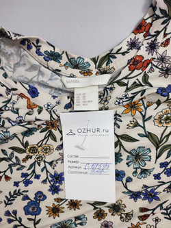 Блуза H&M с цветочным принтом 42 размер