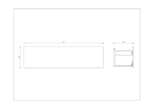 Boheme Полка настенная 60см White + 2 крючка