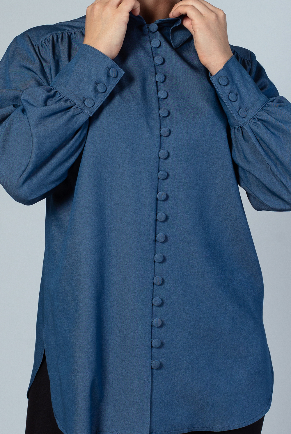 Блузка женская 3982АП, Деним #364Д093982АП