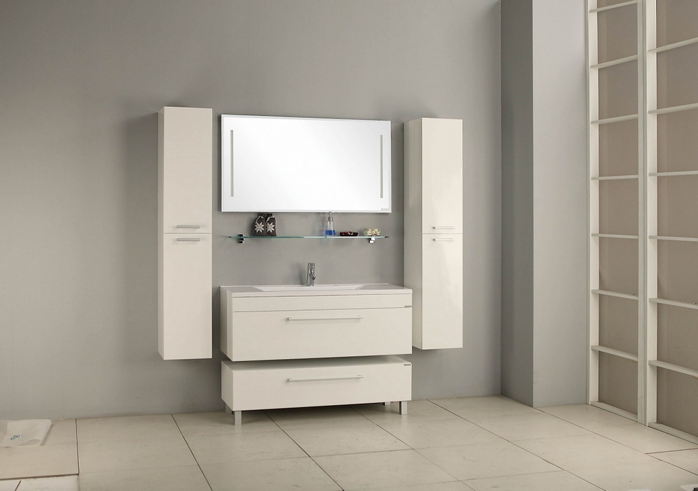 Тумба под раковину Акватон Мадрид 120 М, 1 ящик, белая