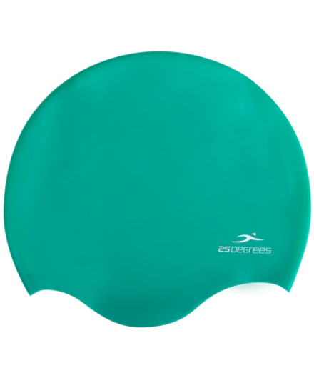 Шапочка для плавания Diva Green, силикон, подростковый, для длинных волос
