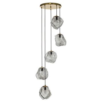 Подвесной светильник 5*Е14 CL247085 бронза/дымчатый ROCKA Citilux