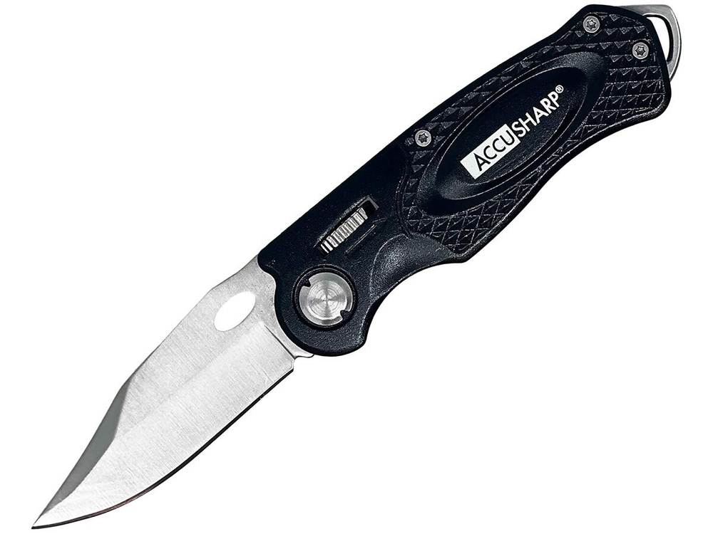 Нож складной AccuSharp Folding Sport Knife, нержавеющая сталь, рукоять алюминий, чёрный