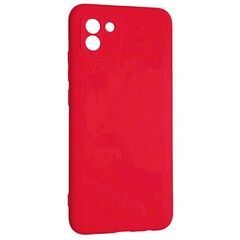 Силиконовый чехол Silicone Cover для Samsung Galaxy A03 (Красный)