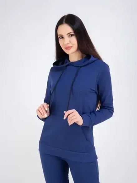 Худи без начеса с капюшоном однотонное модное