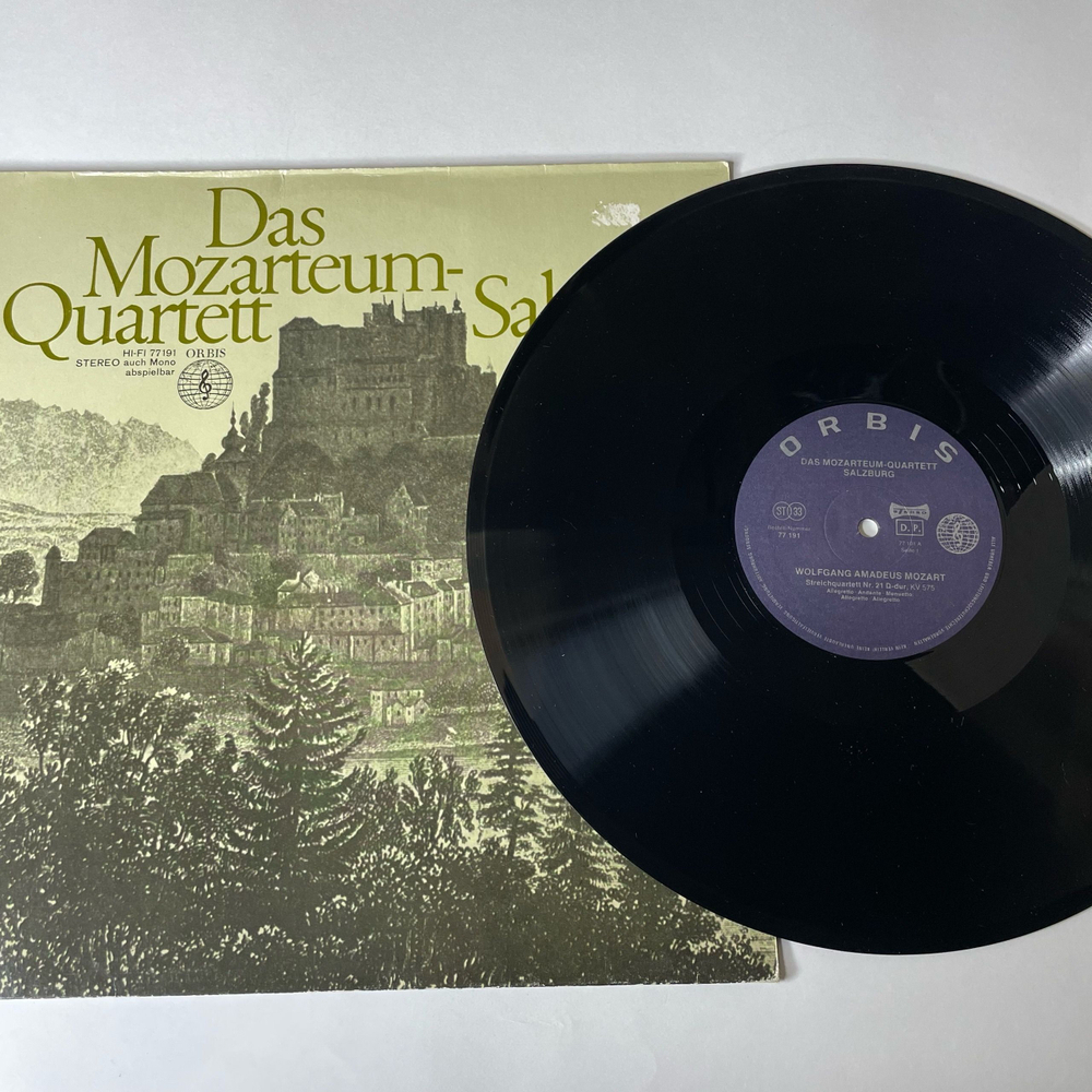 Винтажная виниловая пластинка LP Mozarteum Quartet Salzburg, W. A. Mozart Моцарт, J. M. Kraus Краус, M. Haydn Гайдн, Das Mozarteum Quartett Salzburg ( Германия 1976)