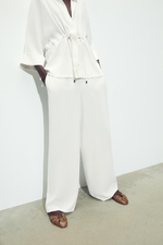 Брюки wide leg из крепа