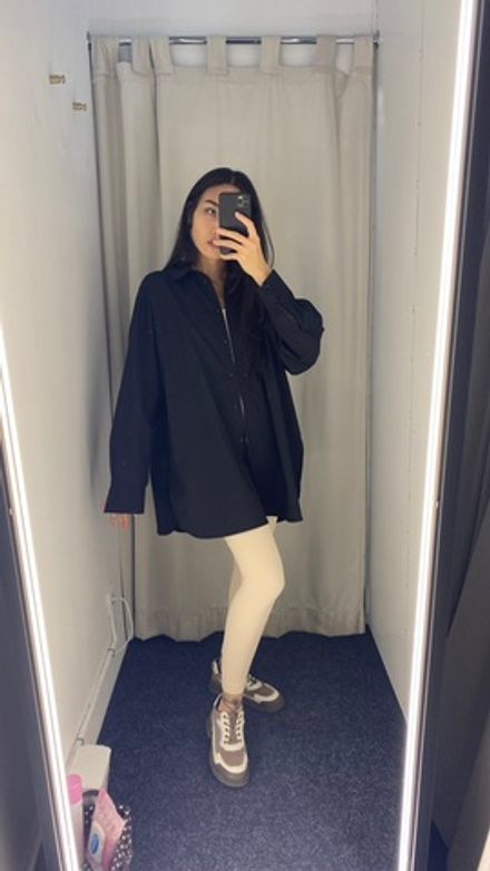 Рубашка Lumina чёрная оверсайз