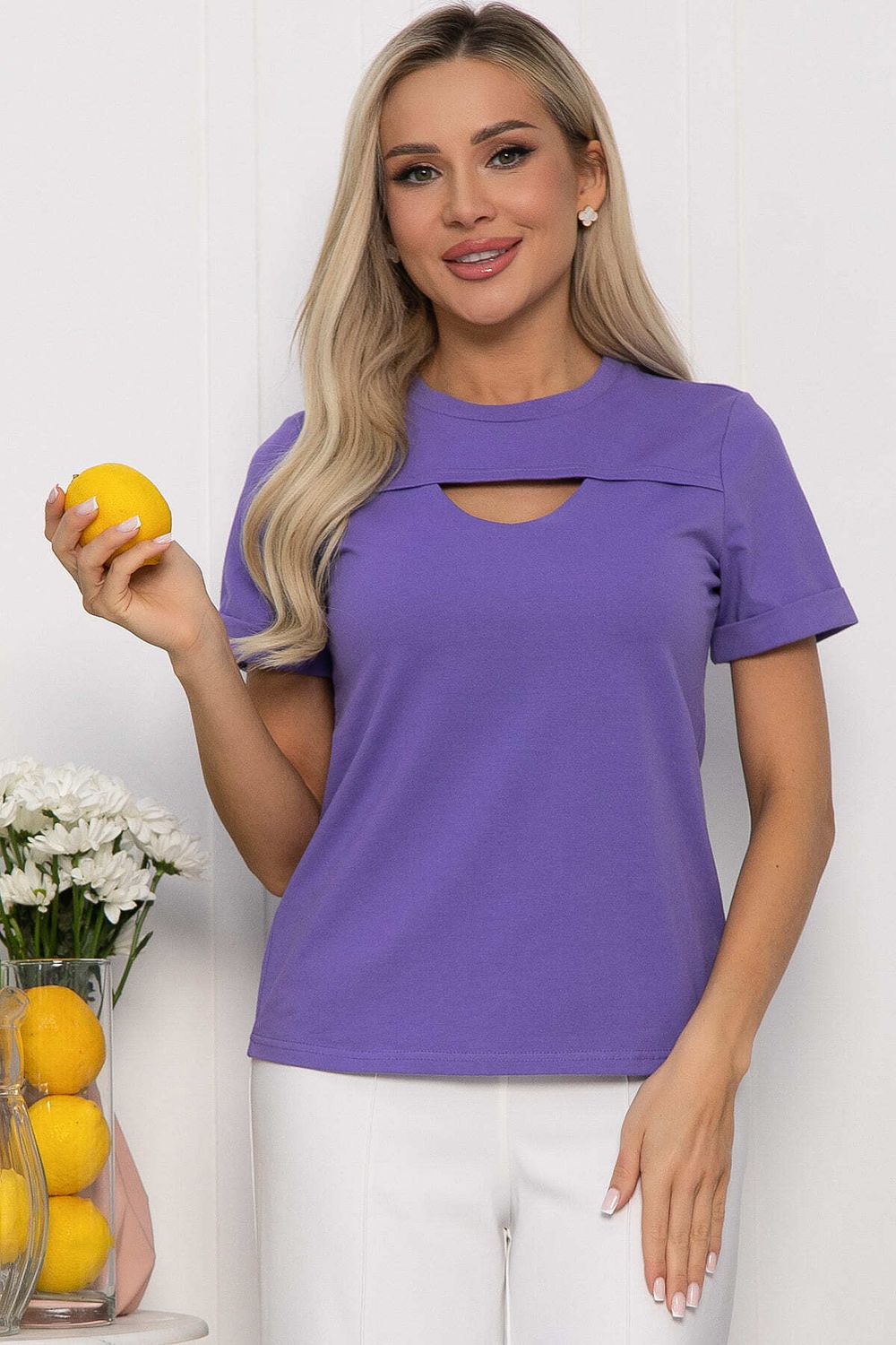Футболка Дорис (фиолетовая) Б13671-50М LT Collection