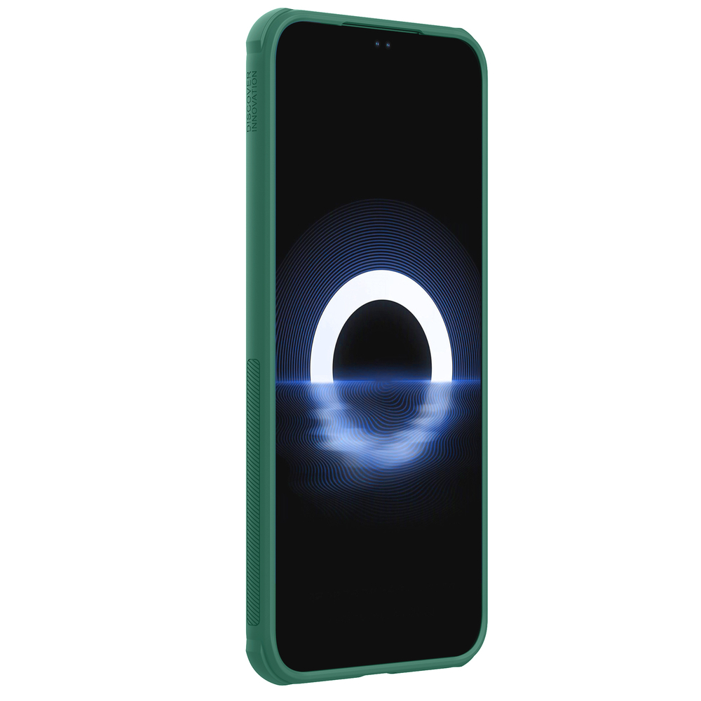 Чехол зеленого цвета (Deep Green) от Nillkin c поддержкой зарядки MagSafe для Huawei Pura 70 Pro и Pura 70 Pro+, серия Super Frosted Shield Pro Magnetic Case