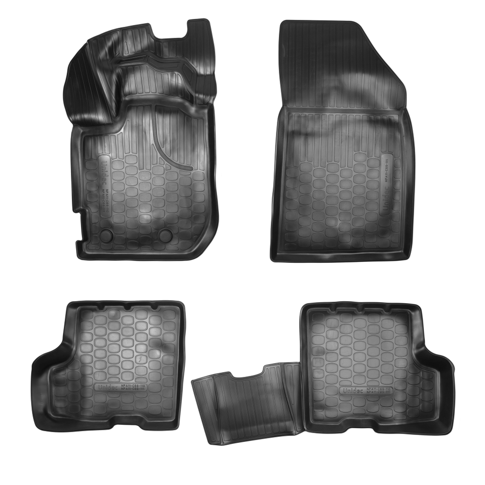 Ковры в салон Norplast/Unidec для Renault Duster в кузове HJD Euro (2018-), Черный, версия без ящика под сиденьем, арт.NPA11-C69-111