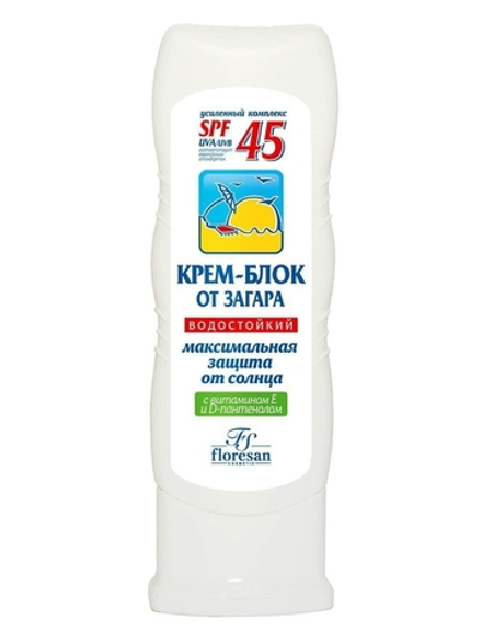Floresan Крем-блок от загара SPF 45 водостойкий 125 мл