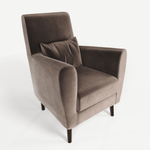 Кресло мягкое Грэйс Z-3 (Какао) на высоких ножках с подлокотниками в гостиную, офис, зону ожидания, салон красоты.
