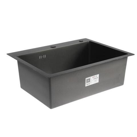 Мойка для кухни врезная из нержавеющей стали толщина 3мм AFLORN 60х45 Графит (3.0х220) AF96045f