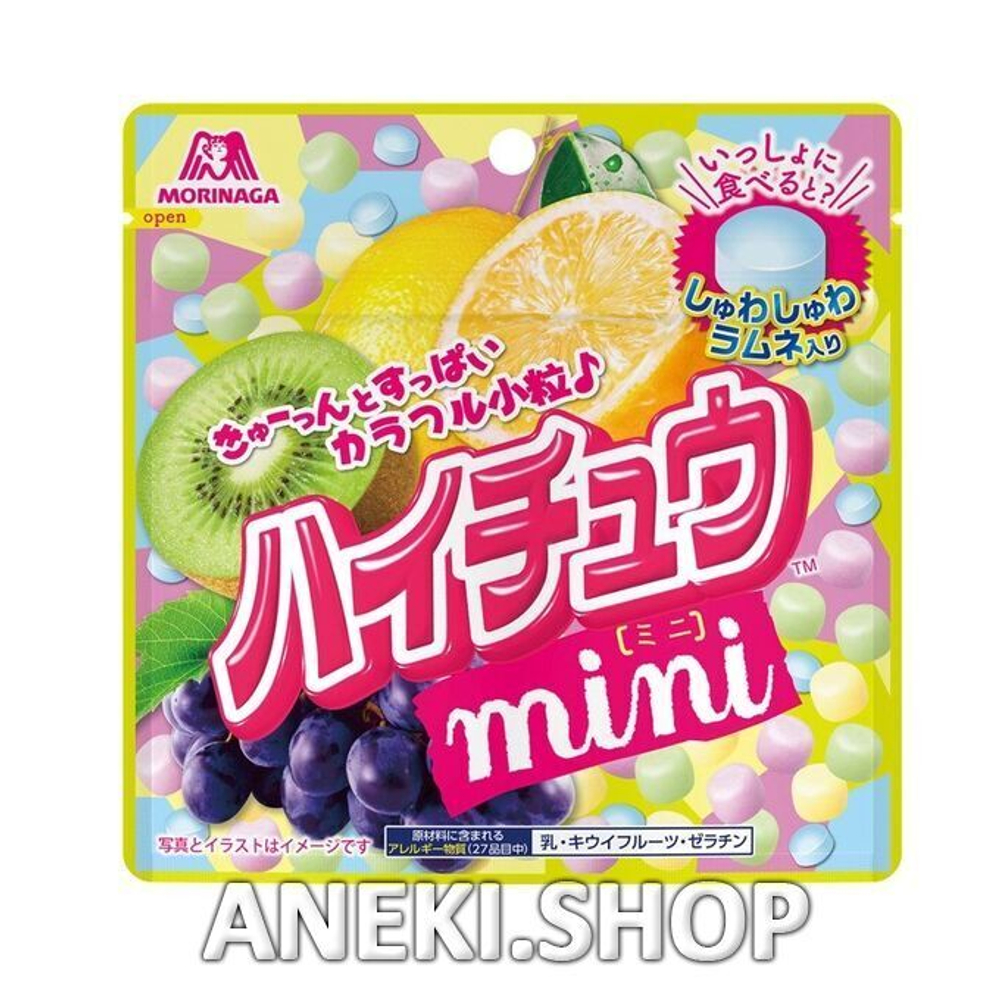 Конфеты жевательные 4 вкуса  (виноград, киви, лимон, содовая) 60 г Morinaga Hi-Chew Mini