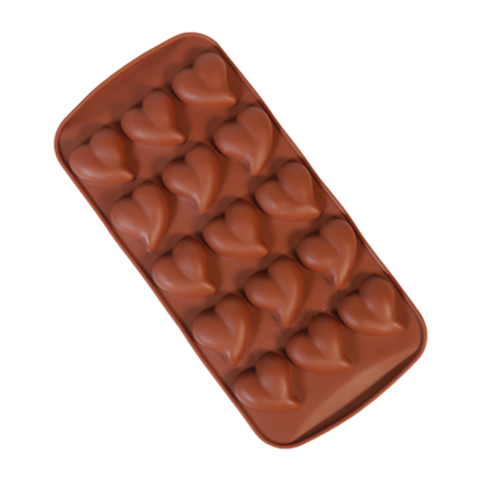 Форма силиконовая для шоколада " Сердца любви" 15 ячеек