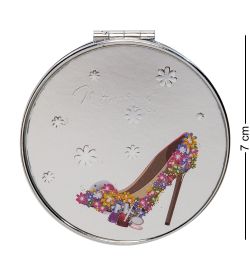 WW-123/1 Зеркало метал круглое «Туфелька»