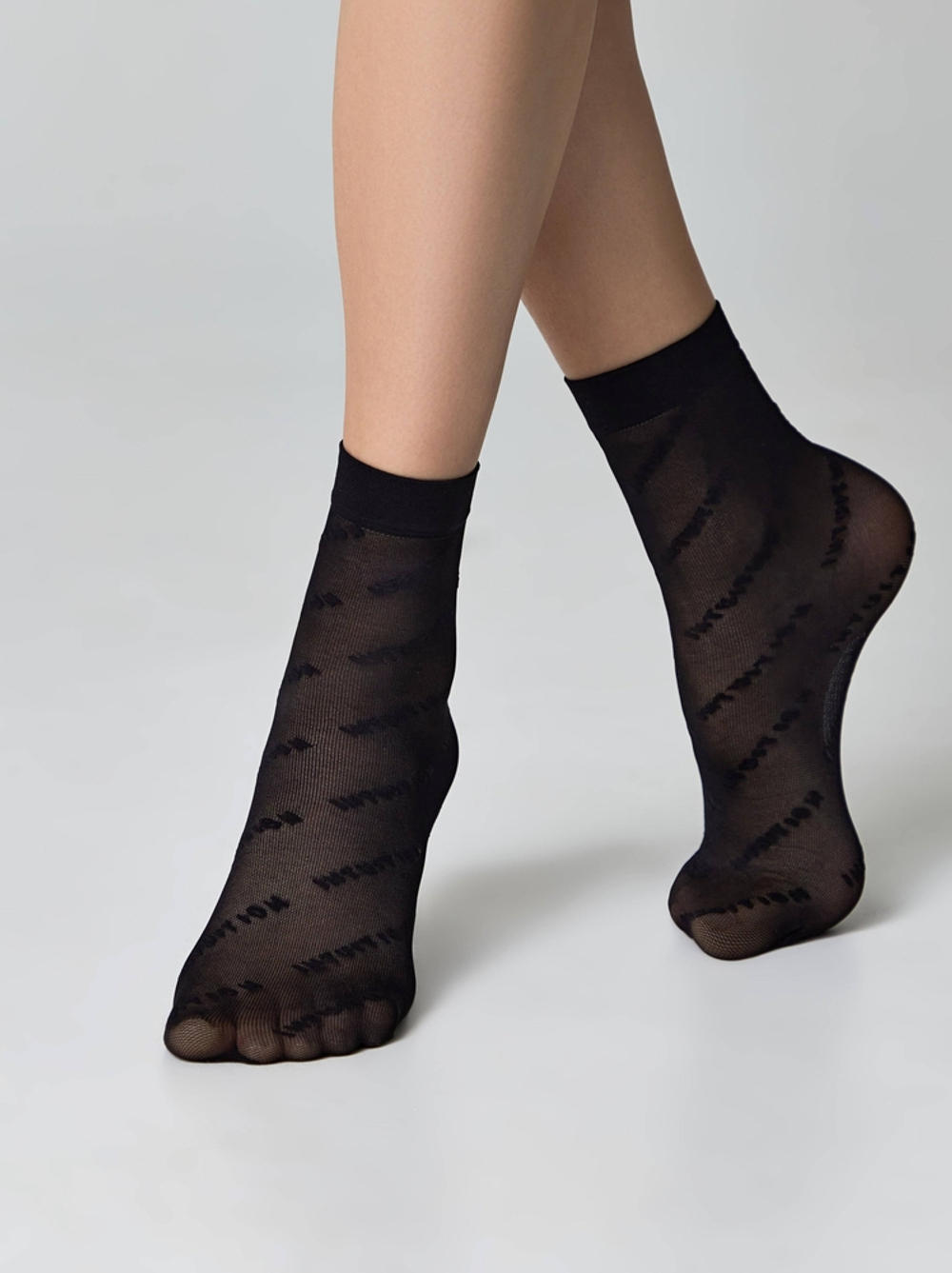 CONTE FANTASY Носки с эффектом мелкой сетки и надписями «Intuition»