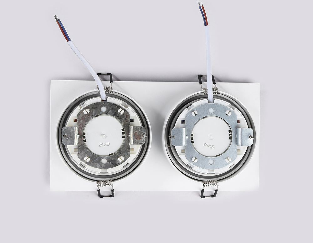 Светильник встраиваемый поворотный точечный GX53 TN51919/2 WH белый GX53 max 12W 220*115*23