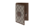 GUCCI GG Retro Canvas With Leather Binding Card Holder, Wallet, Passport Holder Men"s Brown
