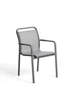 Уличный стул Luri из графитового алюминия и серого текстиля