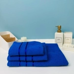 Полотенце махровое 50*80см «Comfort» цвет сапфировый 04-040, плотность 300гр/м2 TJ, с петелькой-подвесом