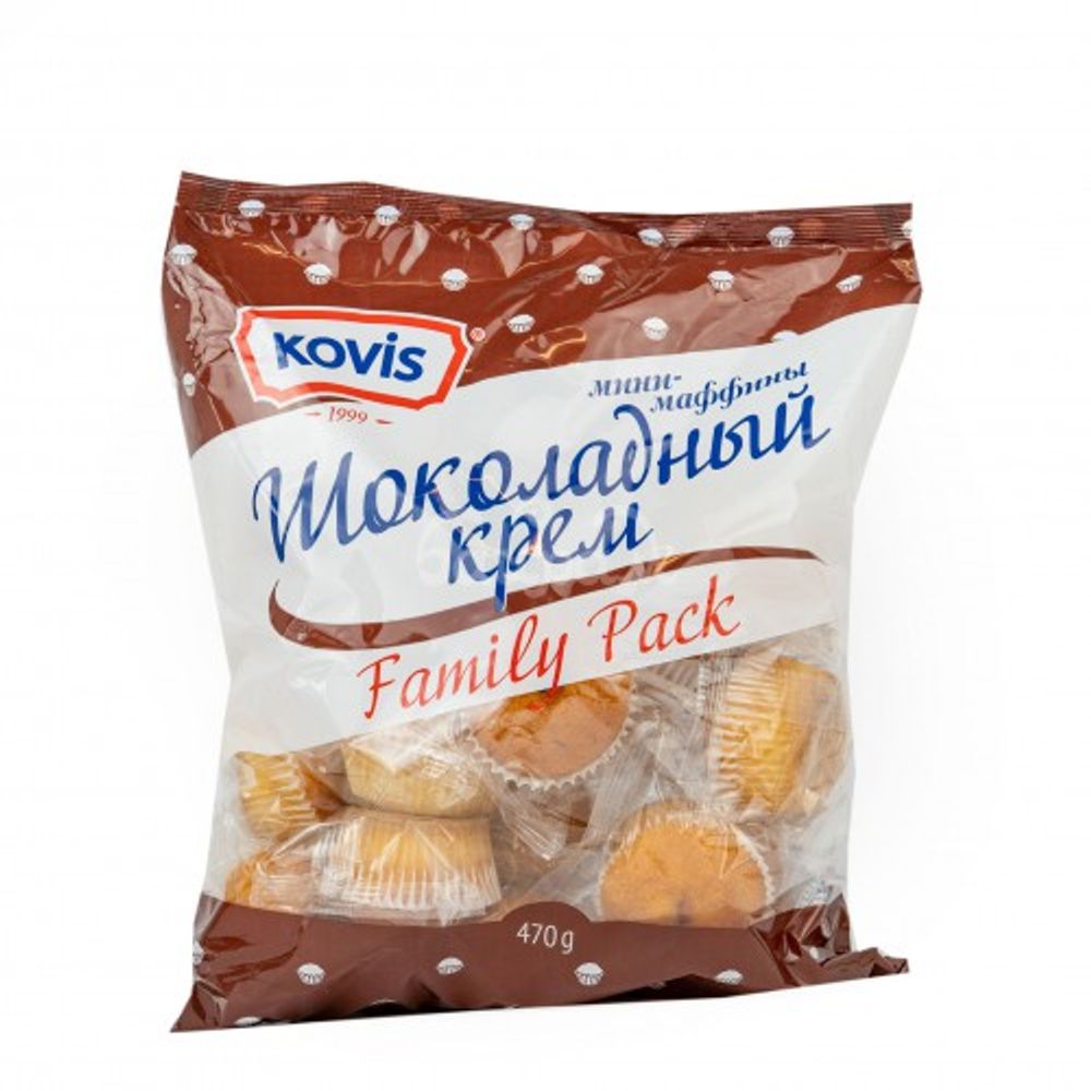 Мини Маффины "Ковис" шок.крем 470г