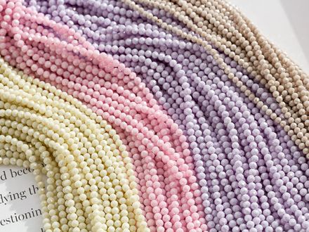 Фианиты 3,3мм, огранка (нить бусин)