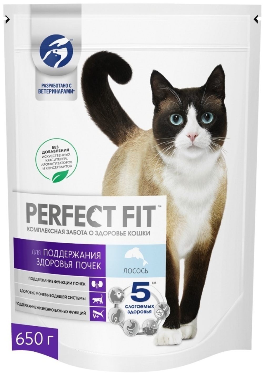 Perfect Fit Kid сухой корм Здоровые почки с лососем 650 г