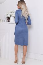 Платье  Идеальный образ (вельвет, небесный) Diolche (Акция)