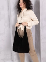 сумка через плечо шоппер натуральная замша