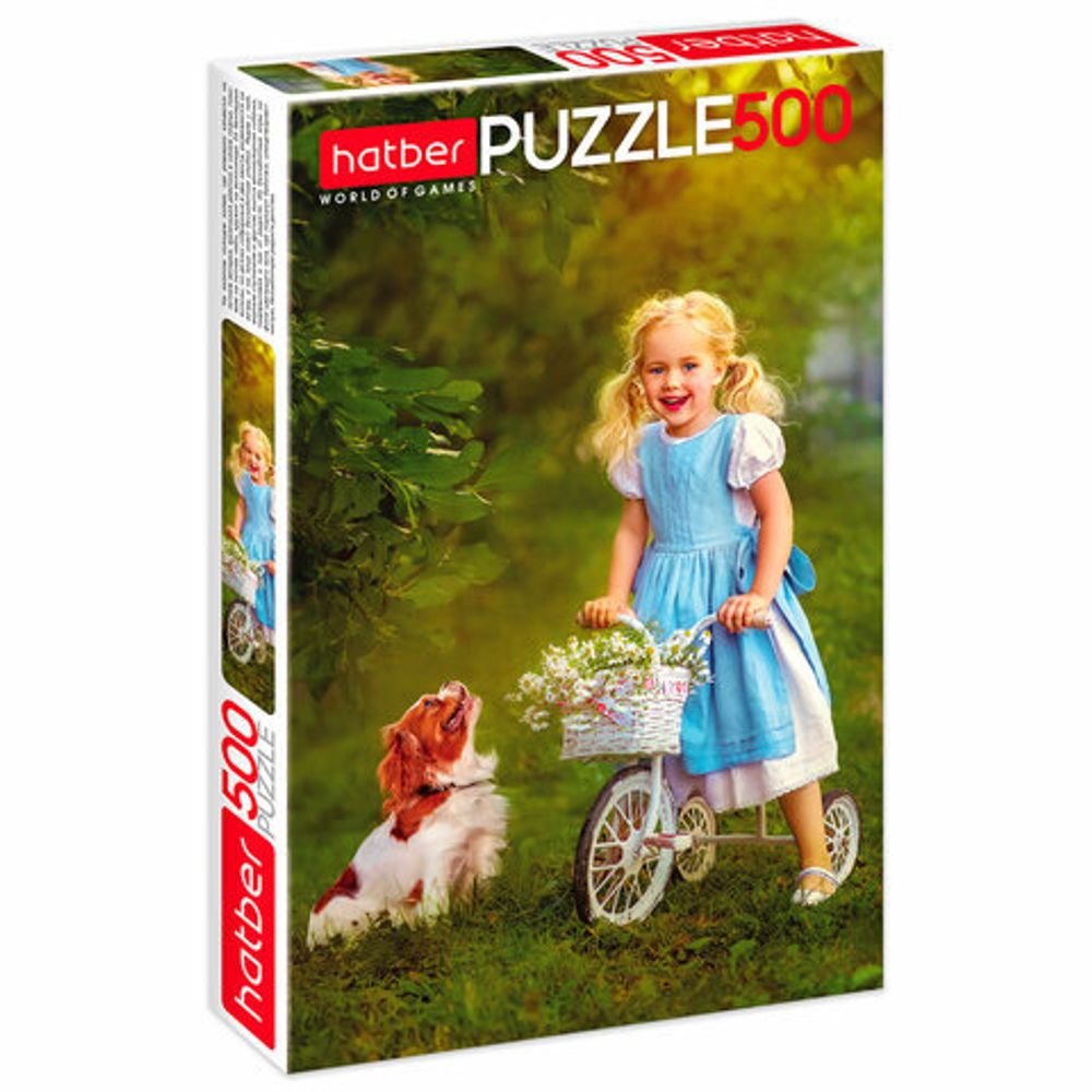 Пазл картонный 500 элементов АССОРТИ, 14 дизайнов, 330х480 мм, HATBER