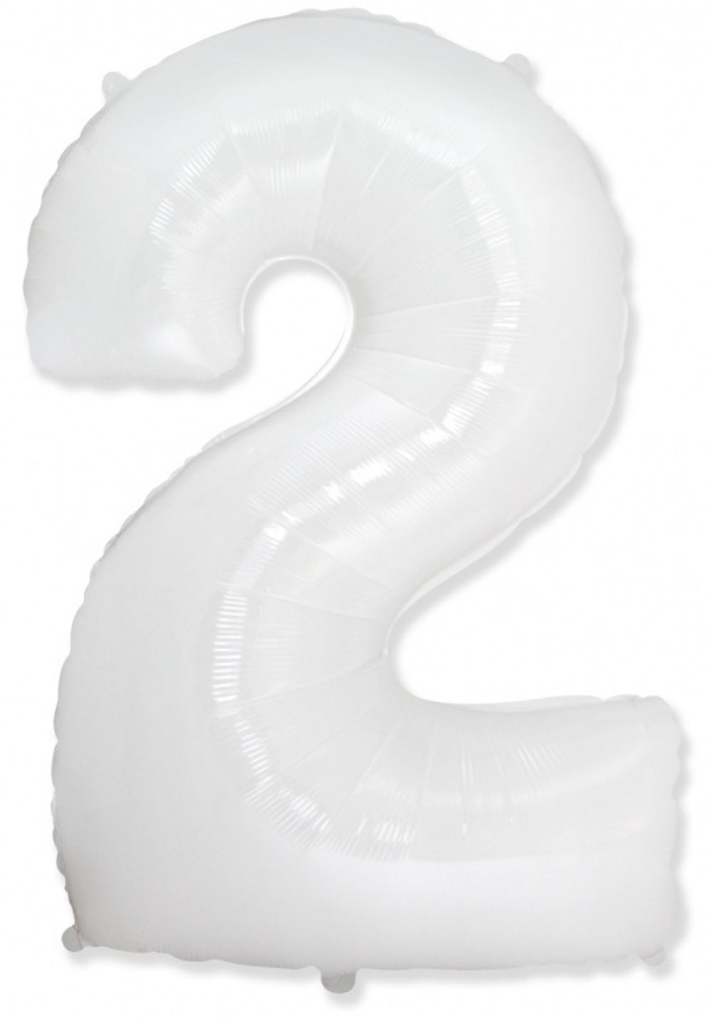 FM Шар 40'' / 102 см "Цифра 2" Белый (БГ-60) 